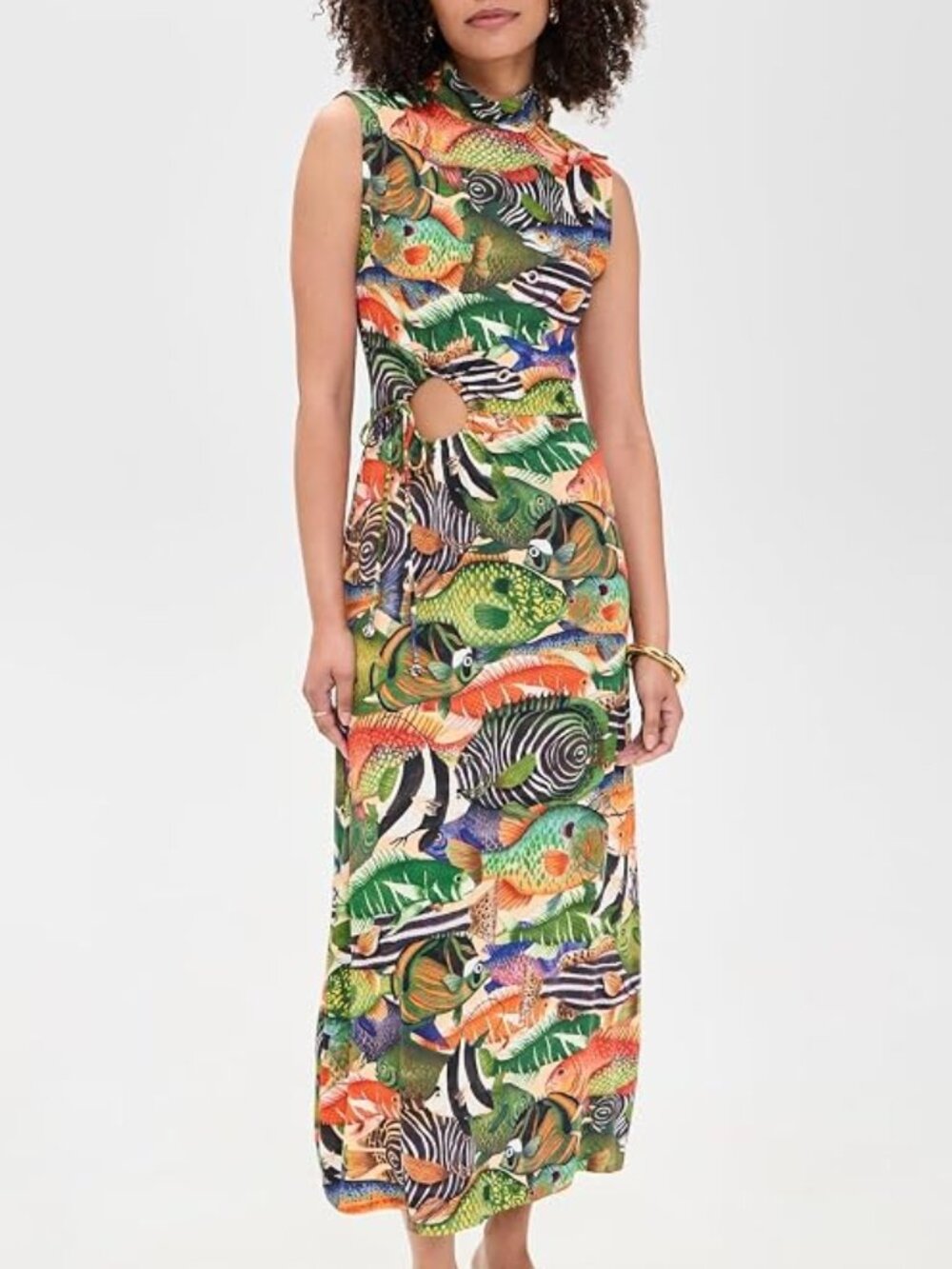 FARM Rio Women's Sleeveless Fish Sea Dress - Picture 1 of 9